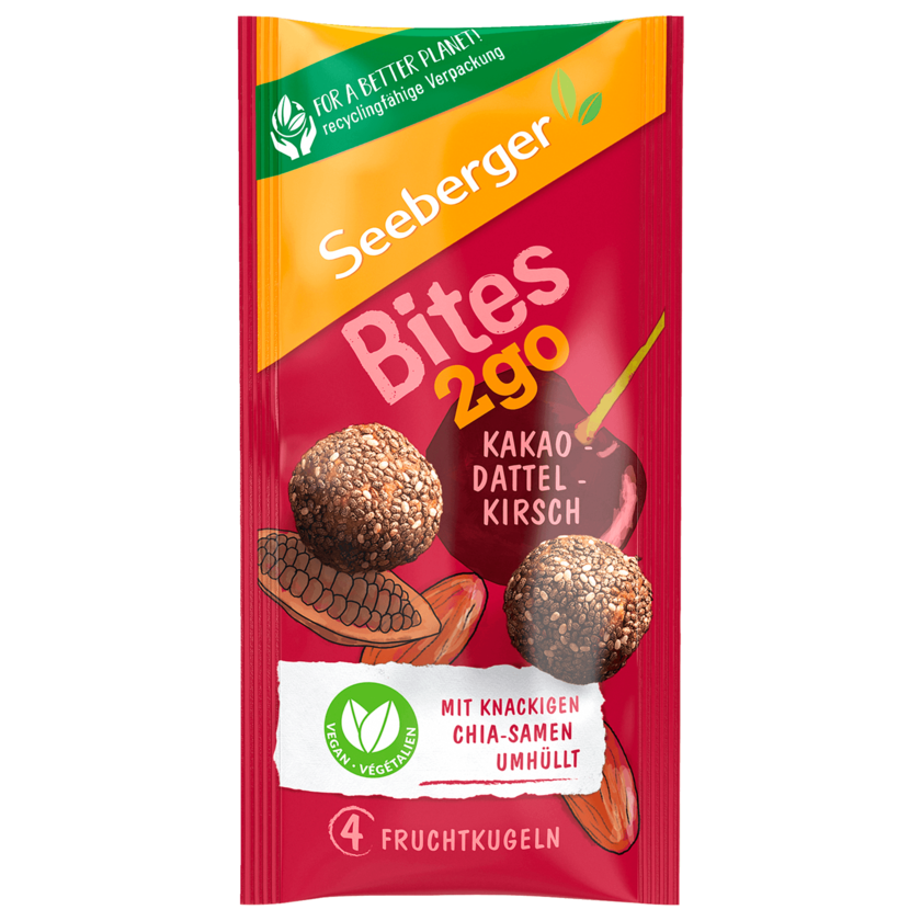 Seeberger Bites2go Kakao-Dattel-Kirsch vegan 38g
